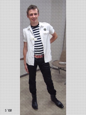 「RUSS-K（ラスケー）のアイテム」を使った、塔弁さん（メンズ・172cm）の冬コーディネート