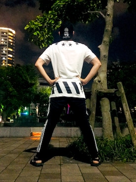 「EVOLUTION（エボリューション）のアイテム（トップス）」を使った、塔弁さん（メンズ・172cm）の秋コーディネート