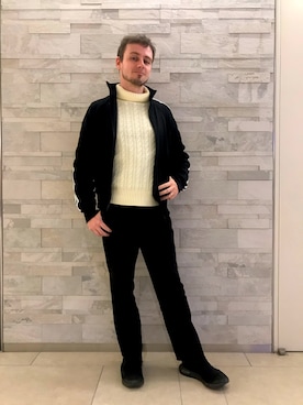 「アイテム（ブルゾン）」を使った、塔弁さん（メンズ・172cm・30代）の冬コーディネート