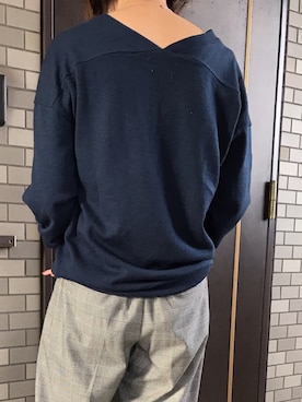 「YEVS（イーブス）のアイテム（パンツ）」を使った、akkoさん（レディース・155cm）の秋コーディネート