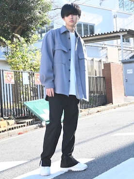 「WEGO（ウィゴー）のアイテム（ミリタリージャケット）」を使った、まささん（メンズ・178cm）の冬コーディネート