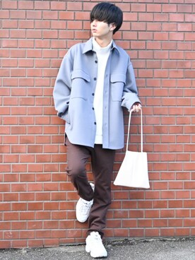「WEGO（ウィゴー）のアイテム（ミリタリージャケット）」を使った、まささん（メンズ・178cm）の冬コーディネート