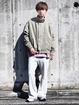 スウェット ピンク系 を使ったメンズ人気ファッションコーディネート Wear