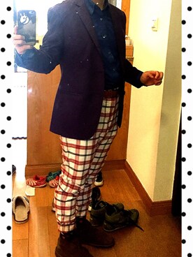 「G2000 （ジートゥサウザンド）のアイテム（トップス）」を使った、Sunny_Rock在上海打酱油さん（メンズ・163cm）の春コーディネート