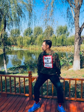 「Have a good time（ハバグッタイム）のアイテム（パーカー）」を使った、Sunny_Rock在上海打酱油さん（メンズ・165cm）の秋コーディネート