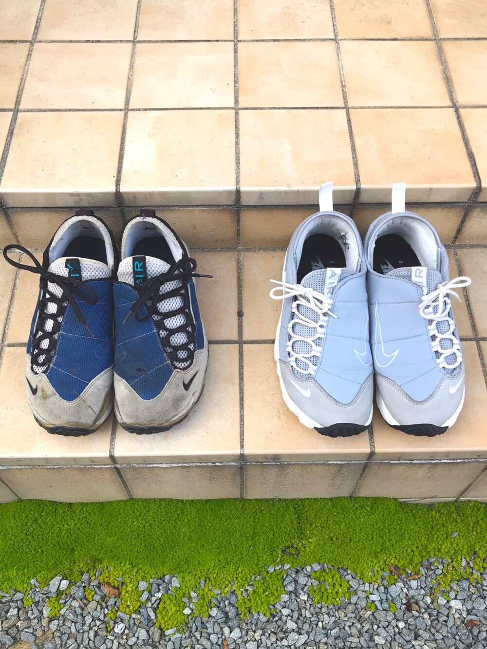 「Nike Air Footscape」｜「NIKEのアイテム（スニーカー、ブルー系）」を使った、tm1974さん（メンズ・171cm）の夏コーディネートの1枚目の写真