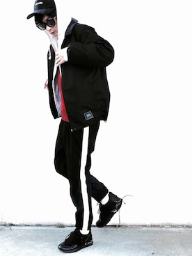 「Leyline」｜「アイテム（ナイロンジャケット）」を使った、yuumaさん（メンズ・173cm）の冬コーディネート