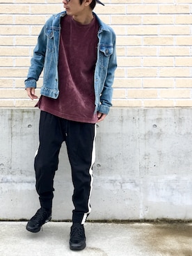 「Leyline」｜「アイテム（デニムジャケット）」を使った、yuumaさん（メンズ・173cm）の春コーディネート