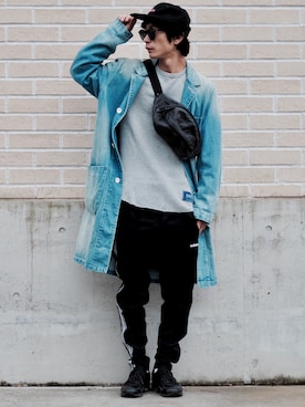 「Leyline」｜「アイテム（チェスターコート）」を使った、yuumaさん（メンズ・173cm）の秋コーディネート