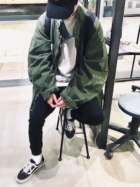 「やっぱりストリートが好き」｜「アイテム（モッズコート）」を使った、yuumaさん（メンズ・173cm）の秋コーディネート