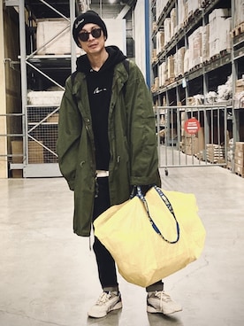 「Leyline」｜「アイテム（モッズコート）」を使った、yuumaさん（メンズ・173cm）の冬コーディネート