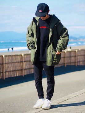 「FREAK'S STORE（フリークスストア）のアイテム（マウンテンパーカー）」を使った、yuumaさん（メンズ・173cm）の冬コーディネート