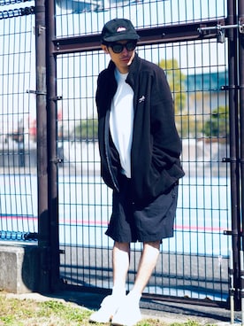 「Leyline（レイライン）のアイテム（その他アウター）」を使った、yuumaさん（メンズ・173cm）の春コーディネート