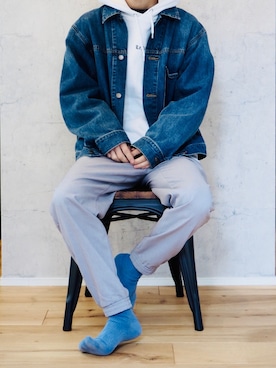「Leyline」｜「アイテム（デニムジャケット）」を使った、yuumaさん（メンズ・173cm）の春コーディネート