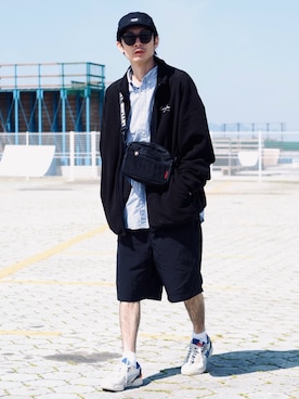 「Leyline（レイライン）のアイテム（その他アウター）」を使った、yuumaさん（メンズ・173cm）の春コーディネート