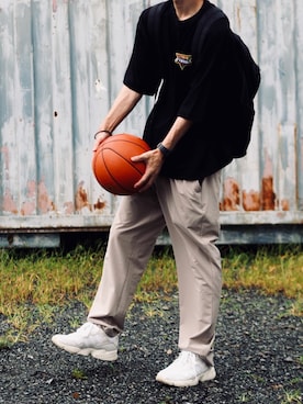 「Leyline」｜「アイテム（スラックス）」を使った、yuumaさん（メンズ・173cm）の夏コーディネート