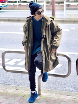 「Leyline」｜「アイテム（モッズコート）」を使った、yuumaさん（メンズ・173cm）の秋コーディネート