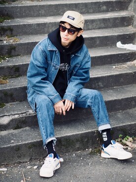 「ADER error（アーダーエラー）のアイテム（シューズ）」を使った、yuumaさん（メンズ・173cm）の秋コーディネート