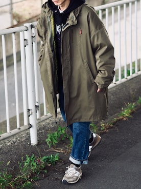 「Leyline（レイライン）のアイテム（モッズコート）」を使った、yuumaさん（メンズ・173cm）の秋コーディネート