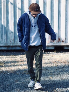 「ADER error（アーダーエラー）のアイテム（シューズ）」を使った、yuumaさん（メンズ・173cm）の冬コーディネート