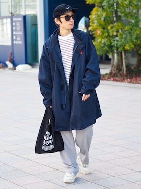 「ADER error（アーダーエラー）のアイテム（シューズ）」を使った、yuumaさん（メンズ・173cm）の冬コーディネート