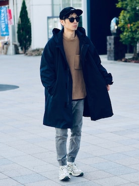 「Leyline（レイライン）のアイテム（モッズコート）」を使った、yuumaさん（メンズ・173cm）の春コーディネート
