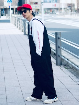 「ADER error（アーダーエラー）のアイテム（シューズ）」を使った、yuumaさん（メンズ・173cm）の春コーディネート
