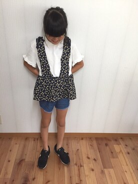 「Burner（バーナー）のアイテム（パンツ）」を使った、sachitsukasaさん（キッズ・128cm）の夏コーディネート