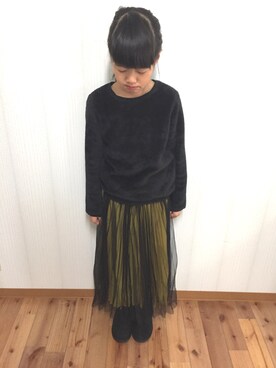 sachitsukasaさんの「チュールonプリーツスカート」を使ったコーディネート