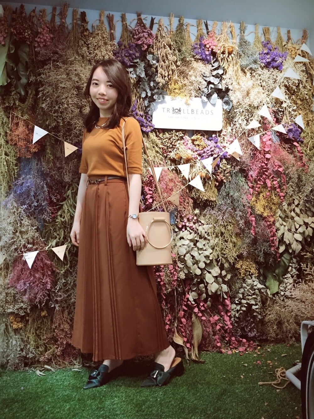 「秋、秋コーデ、ootd、outfit、休日スタイル」｜「RANDAのアイテム（バッグ、ベージュ系）」を使った、alicealice0305さん（レディース・153cm）の秋コーディネートの1枚目の写真