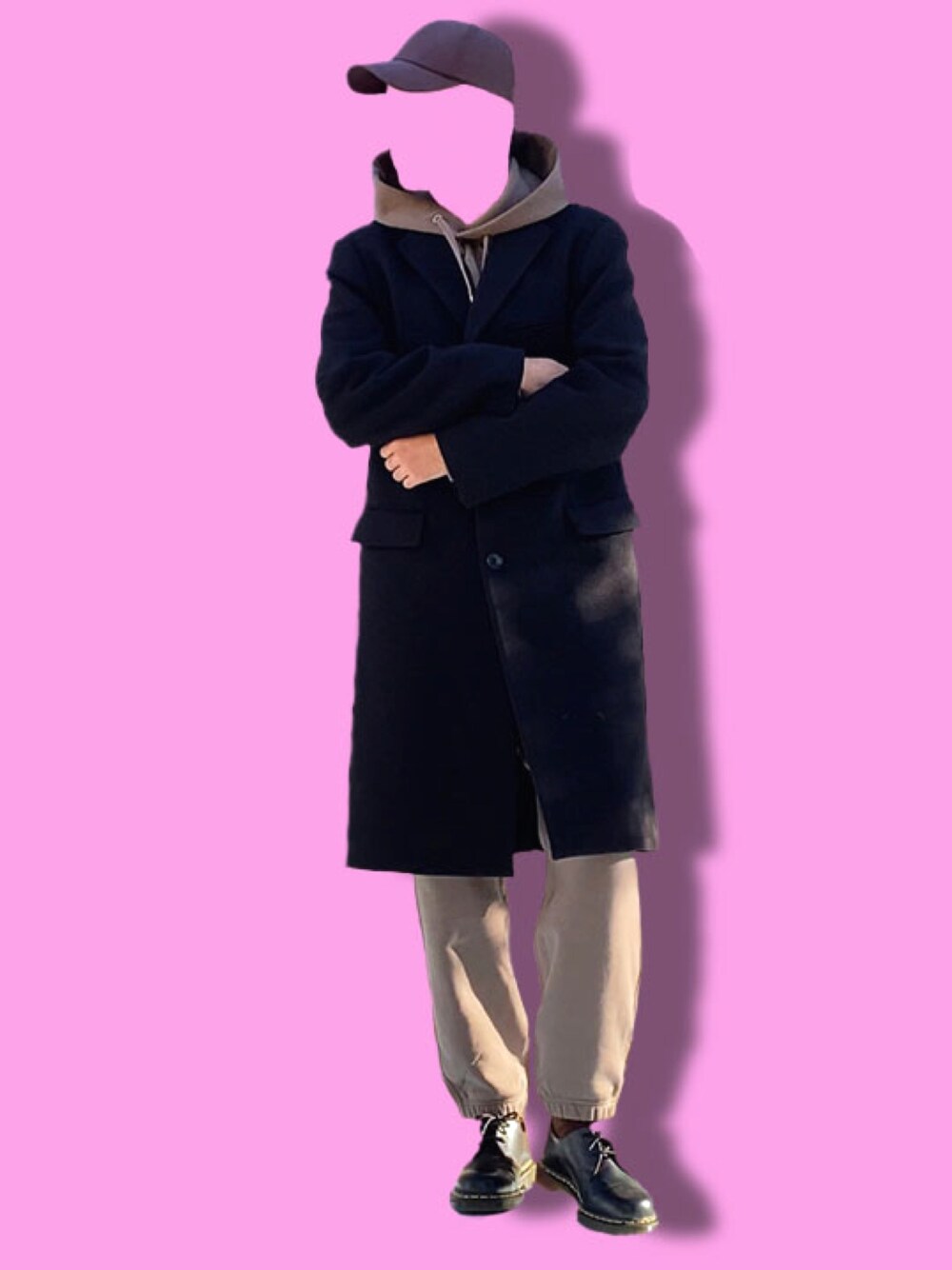 「UNIQLO、ユニクロ、ユニクロコーデ、ユニクロユー、UNIQLO U、UNIQLO+J、UNIQLO JW ANDERSON、UNIQLOU、UNIQLOパンツ、ユニクロU」｜「UNIQLOのアイテム（チェスターコート、ブラウン系）」を使った、MTさん（メンズ・175cm）の冬コーディネートの1枚目の写真