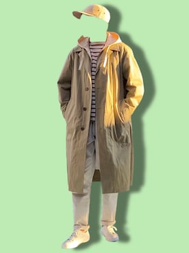 「UNIQLO JW ANDERSON」｜「アイテム（ステンカラーコート）」を使った、MTさん（メンズ・175cm）の冬コーディネート