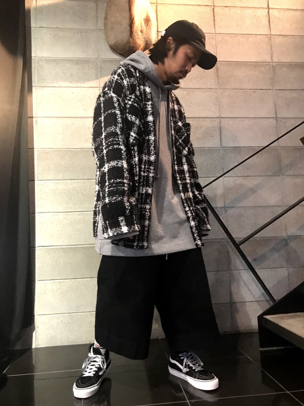 「パーカー、ストリート、LHP、名古屋、オーバサイズ、FAITHCONNEXION」｜「abcのアイテム（キャップ、ブラック系）」を使った、相川直輝さん（メンズ・172cm）の夏コーディネートの1枚目の写真