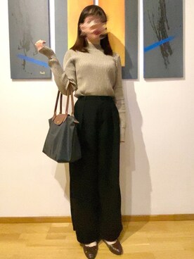 「秋のマイ旬スタイル」｜「アイテム（バレエシューズ）」を使った、やんさん（レディース・155cm）の秋コーディネート