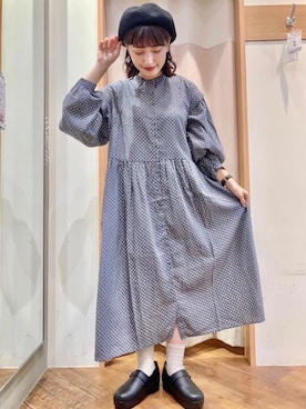 「レトロワンピース」｜「アイテム（その他）」を使った、はせべさん（レディース・154cm）の秋コーディネート
