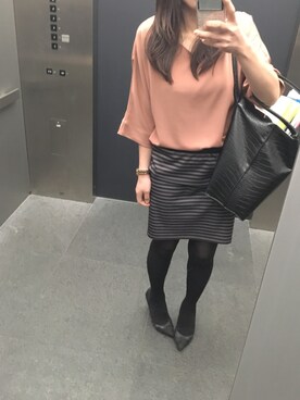 鈴木さん(レディース・154cm)の春コーディネート