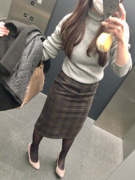 鈴木さん（レディース・154cm）の冬コーディネート