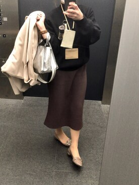 「PLST（プラステ）のアイテム（ワンピース/ドレス）」を使った、鈴木さん（レディース・154cm）の春コーディネート