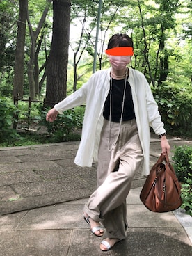 「Whim Gazette（ウィムガゼット）のアイテム（アクセサリー）」を使った、鈴木さん（レディース・154cm）の春コーディネート