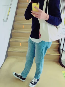 「アイテム（バングル/リストバンド）」を使った、ともちぇるさん（メンズ・182cm・20代）の春コーディネート