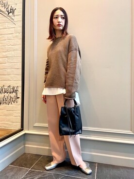 「ELYSIR（エリジール）のアイテム」を使った、先原（sakihara）さん（レディース・155cm）の冬コーディネート