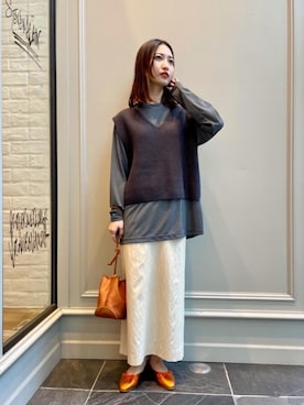 「BEVERLY（ビバリー）のアイテム」を使った、先原（sakihara）さん（レディース・155cm）の冬コーディネート