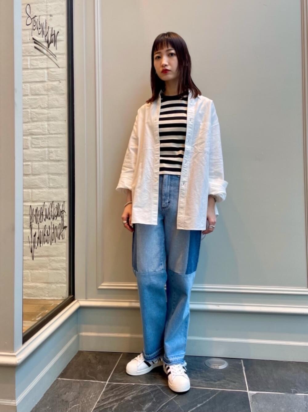 「PHILIPPE AUDIBERTのBY PHILIPPE AUDIBERT ELVIREブレス ¨（ブレスレット、シルバー系）」を使った、先原（sakihara）さん（レディース・155cm）の春コーディネートの1枚目の写真