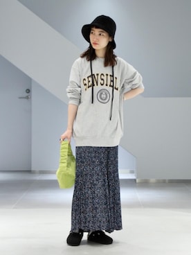 「RECOMMEND  ITEM STYLING」｜「アイテム（帽子）」を使った、先原（sakihara）さん（レディース・155cm）の秋コーディネート