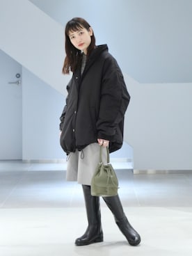 「RECOMMEND  ITEM STYLING」｜「アイテム（ナイロンジャケット）」を使った、先原（sakihara）さん（レディース・155cm）の秋コーディネート
