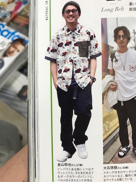 「AVIREX（アヴィレックス）のアイテム」を使った、MASAYAさん（メンズ・165cm）の夏コーディネート