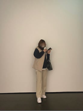 「AF1」｜「アイテム（その他アウター）」を使った、𝕐𝕦𝕦さん（レディース・163cm）の冬コーディネート
