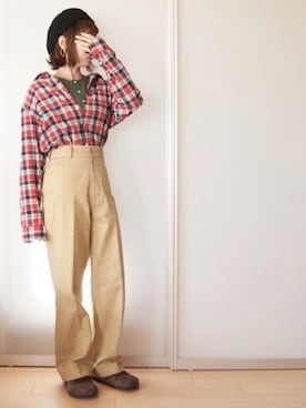 「襟抜き」｜がこちゃさん（レディース・163cm）の秋コーディネート