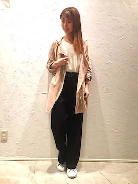 「アイテム（マウンテンパーカー）」を使った、nozomiさん（レディース・163cm）の春コーディネート