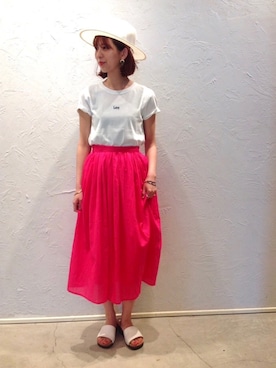 「actuel（アクチュエル）のアイテム」を使った、nozomiさん（レディース・163cm）の春コーディネート